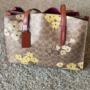 Beautiful authentic Coach purse with floral design